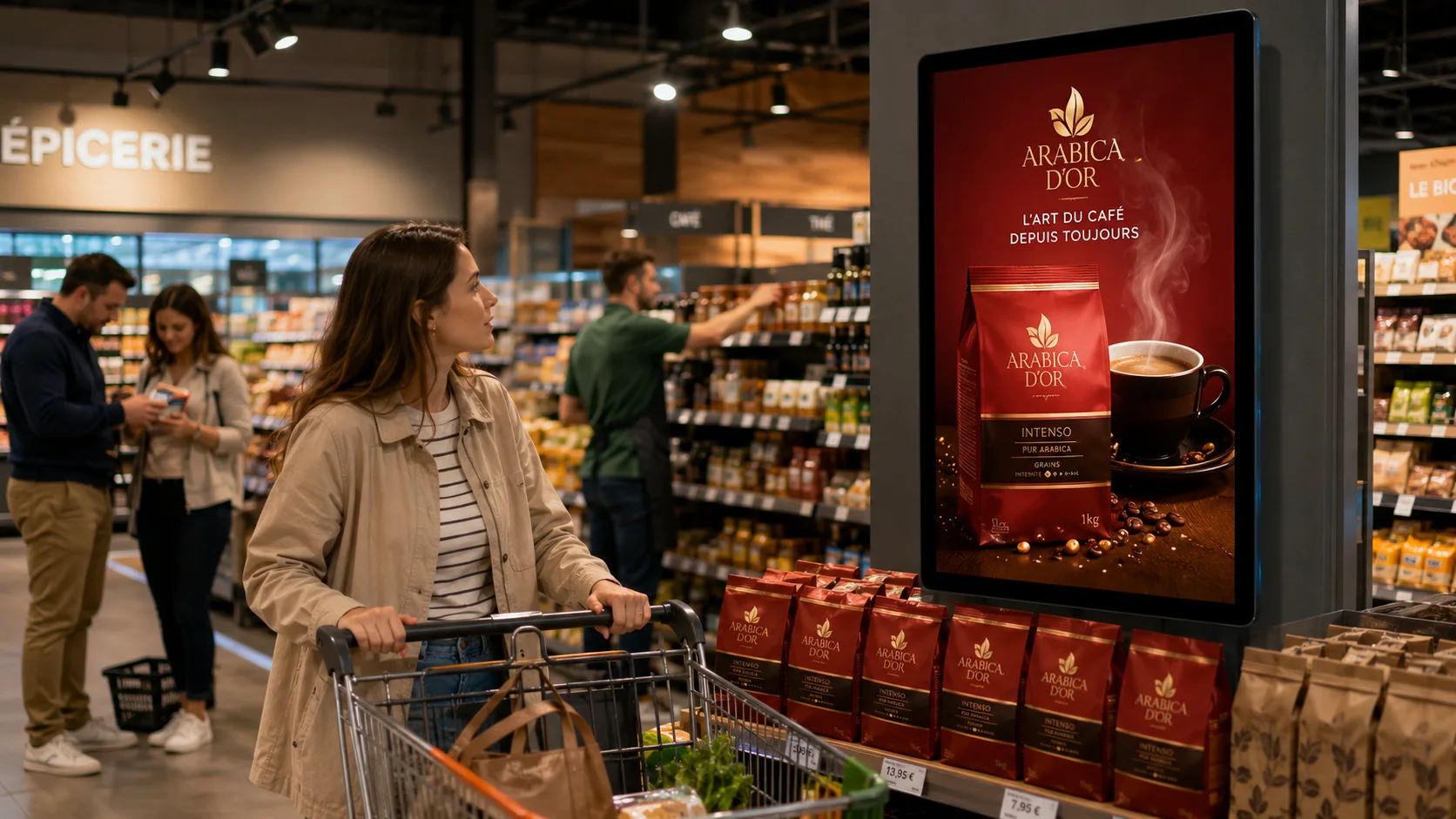 Écran Winacom en diffusion dans un commerce : publicité et animation réunies sur un seul système