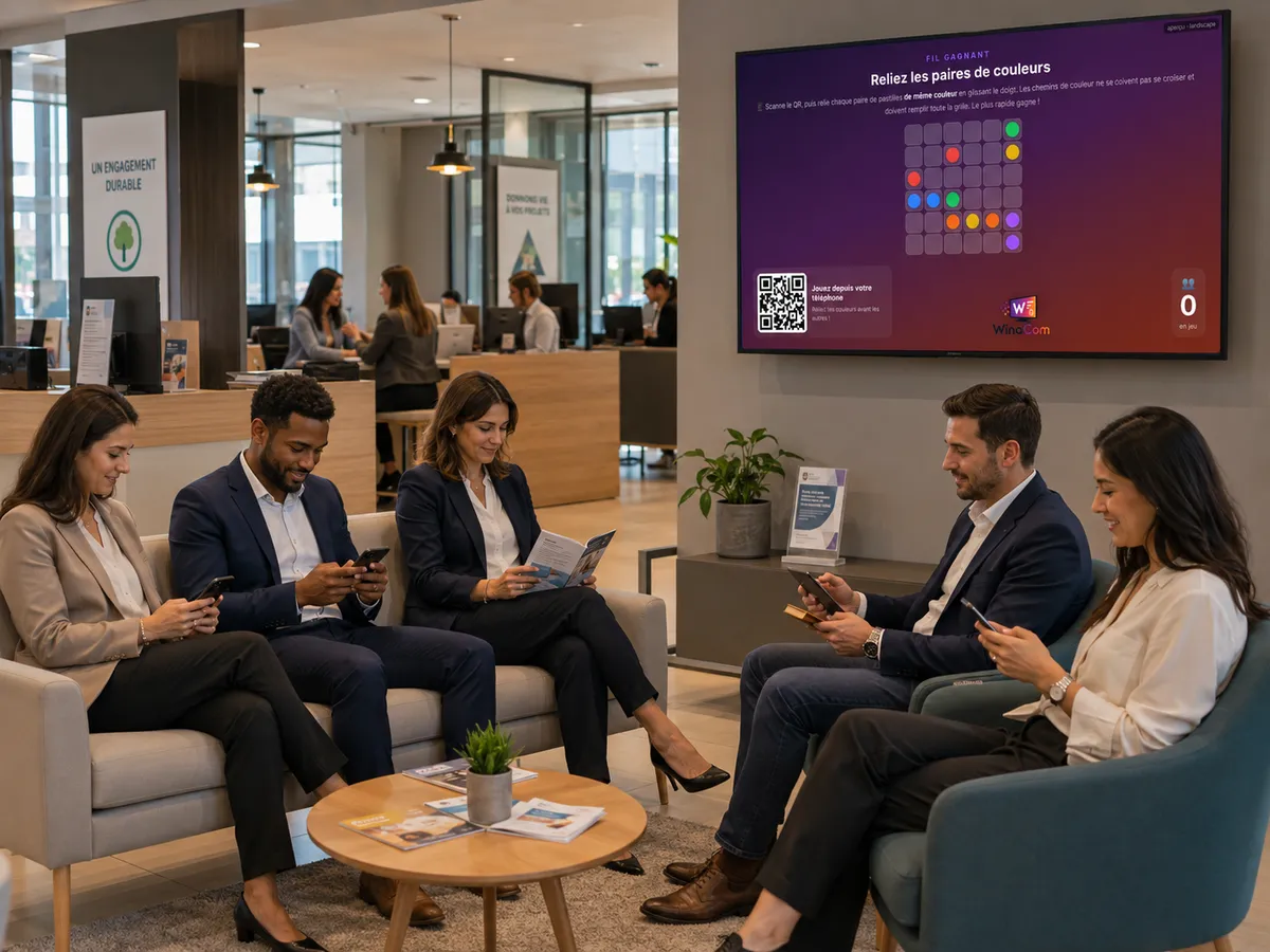 Espace d’attente d’une agence bancaire