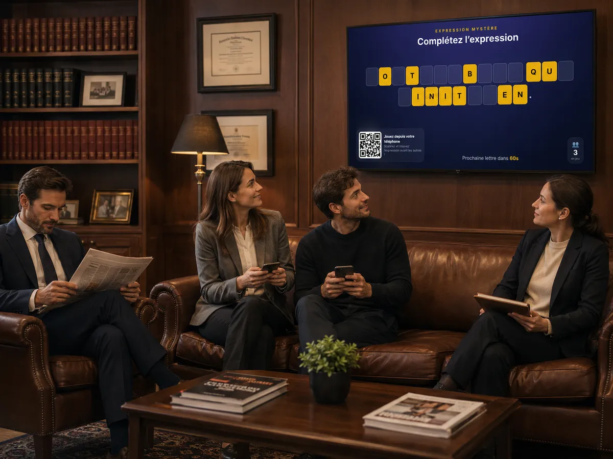 Espace d’attente d’un cabinet d’avocat